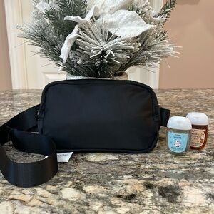 NWT Nylon Black Belt/Crossbody Bag